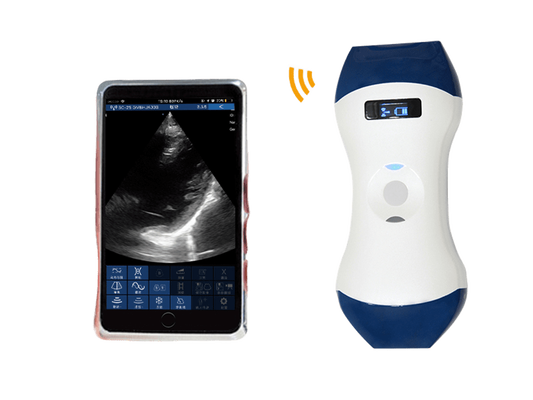 comprar Sonda de ultrassom portátil sem fio do tamanho da palma da palma da FDA CE ISO13485 com Phased Array e cabeça dupla linear para POCUS online manufacture