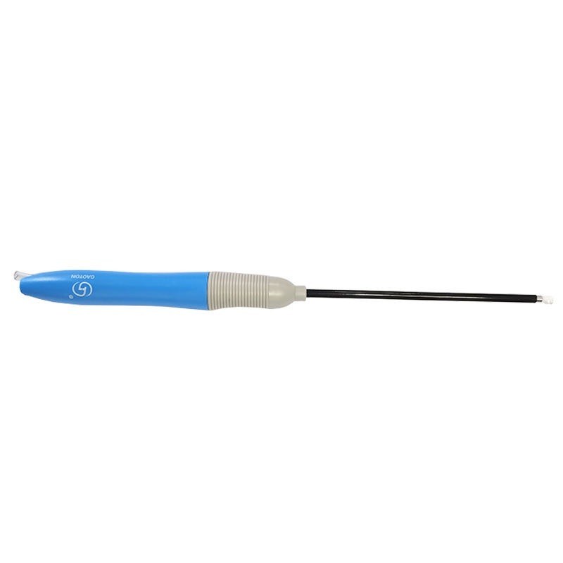 Varinha de coblação com sucção RF de 90 graus para procedimentos ortopédicos artroscópicos, permitindo remoção de tecidos moles e sinovectomia