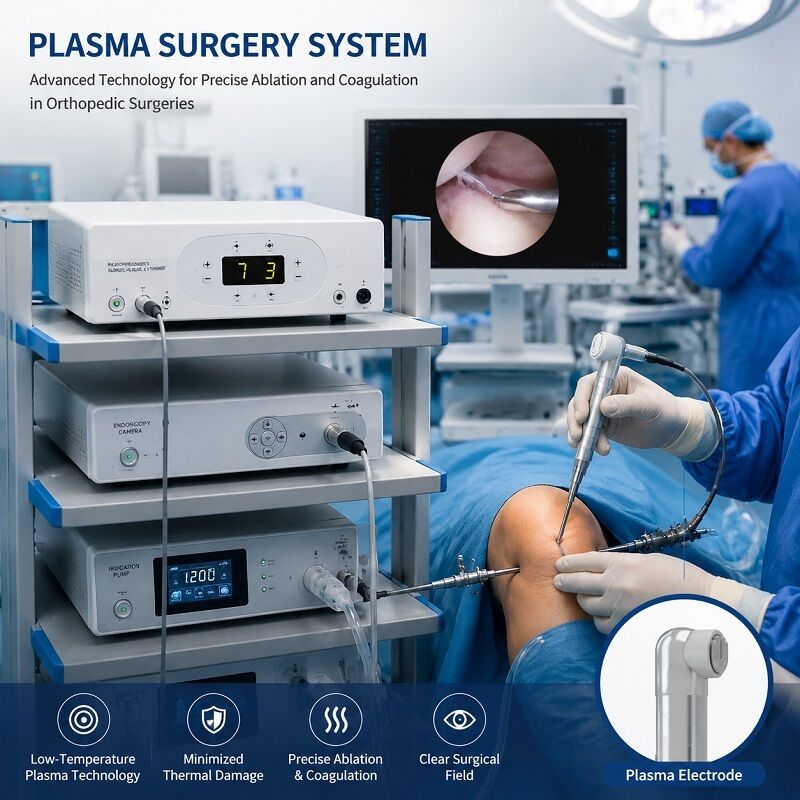 Sistema de Cirurgia de Plasma Artroscópico Minimamente Invasivo de Baixa Temperatura com Temperatura de Trabalho de 40-70 °C para Eletrodo Cirúrgico de Plasma RF