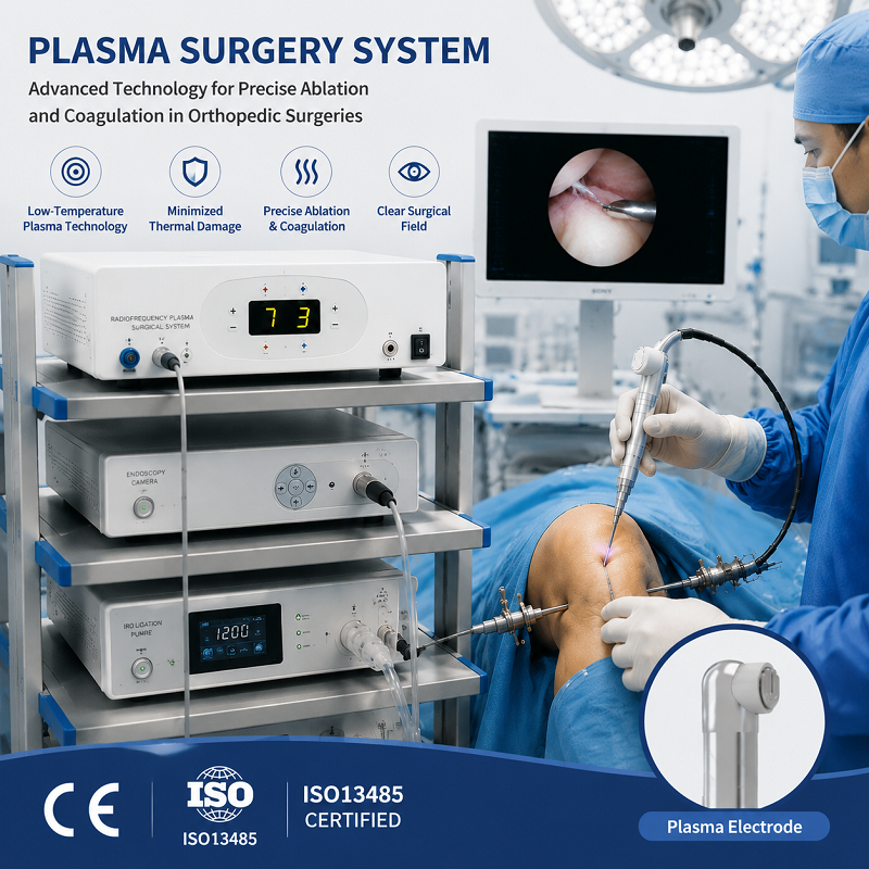 Sistema de Cirurgia de Plasma Artroscópico Minimamente Invasivo de Baixa Temperatura com Temperatura de Trabalho de 40-70 °C para Eletrodo Cirúrgico de Plasma RF
